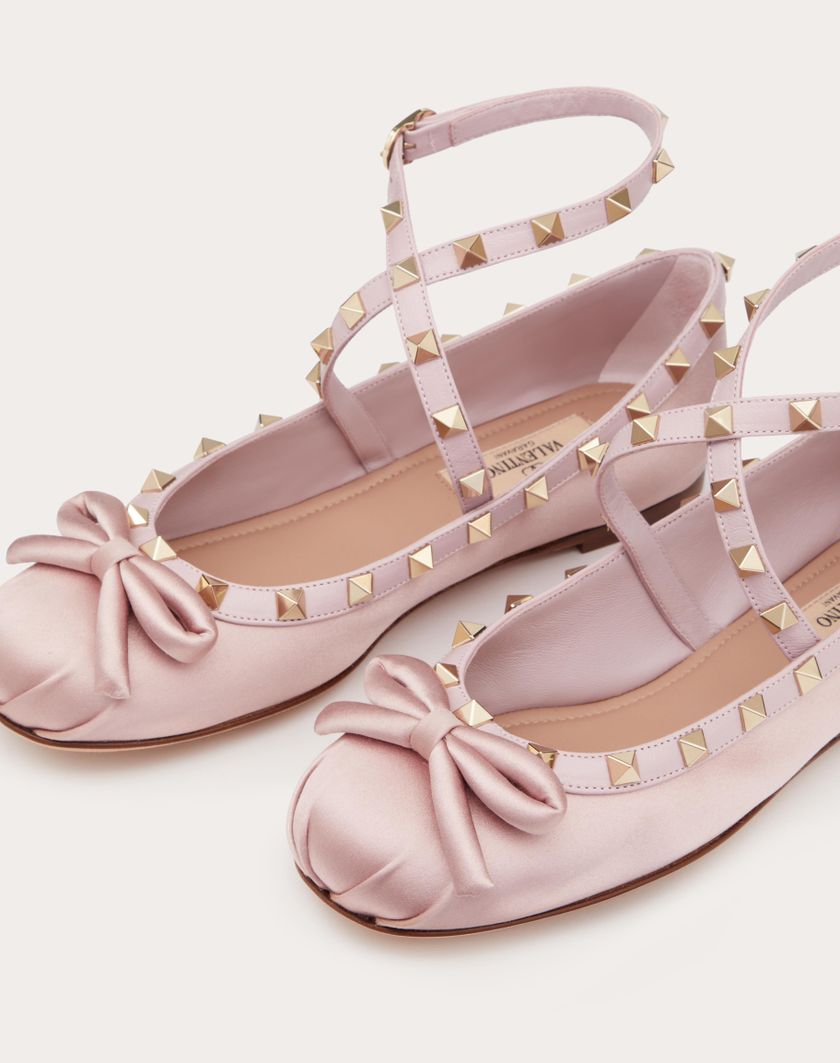 ROCKSTUD SATIN BALLERINA - Image 3